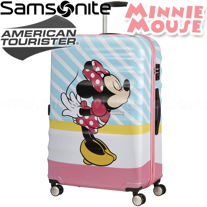 American Tourister Детски куфар Disney Wavebreaker 77см Minnie Pink Kiss American Tourister Детски куфар Disney Wavebreaker 77см Minnie Pink Kiss