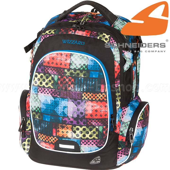 *Schneiders Ученическа ергономична раница Wizzard Campus Wacky Bricks 20541 *Schneiders Ученическа ергономична раница Wizzard Campus Wacky Bricks 20541