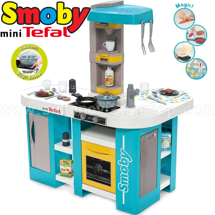 *Smoby Детска кухня със звуци Bubble Tefal XL с 34 аксесоара 311045