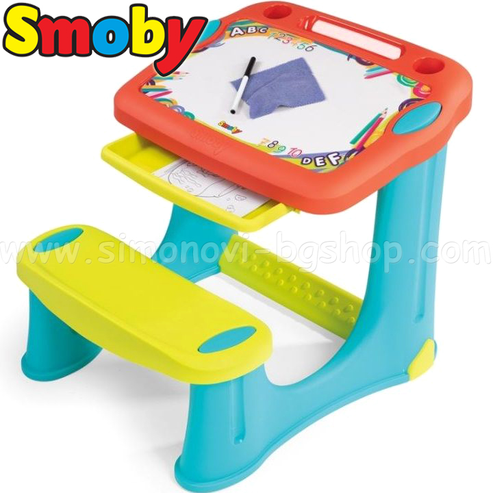 Smoby Детско бюро с магическа дъска 7600420221 Smoby Детско бюро с магическа дъска 7600420221
