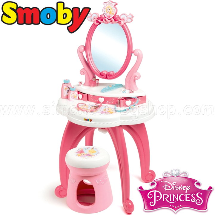 Smoby Disney Princess Детска тоалетка със столче и аксесоари 2в1 320222 Smoby Disney Princess Детска тоалетка със столче и аксесоари 2в1 320222