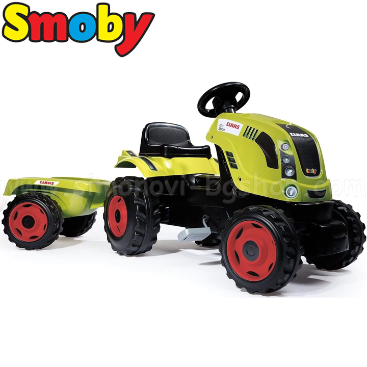Tractor pentru copii Smoby cu remorcă Arion XL 400 Verde 7600710114