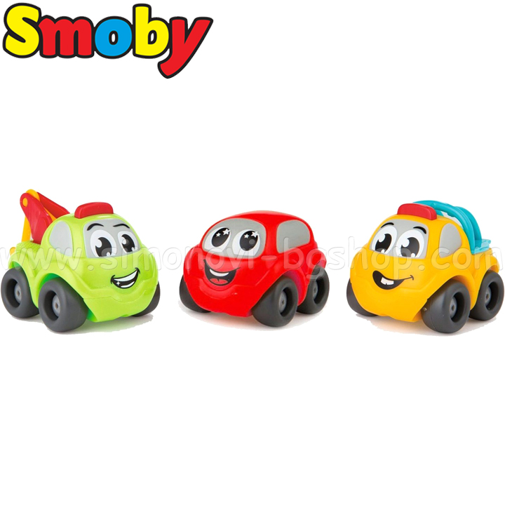 Smoby Комплект от 3 малки колички Vroom Planet 120218 Smoby Комплект от 3 малки колички Vroom Planet 120218