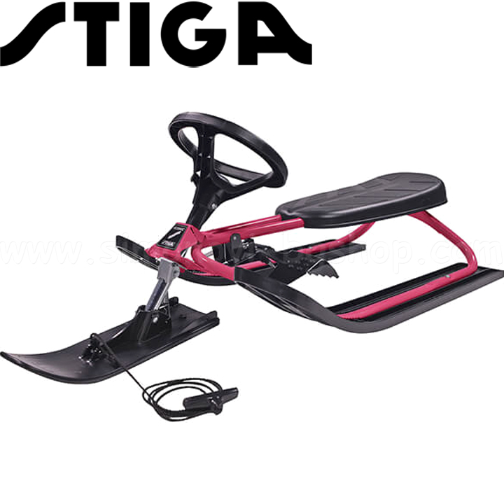 Stiga Snowracer Детска шейна с кормило Iconic Pink 73-4211-07 Stiga Snowracer Детска шейна с кормило Iconic Pink 73-4211-07