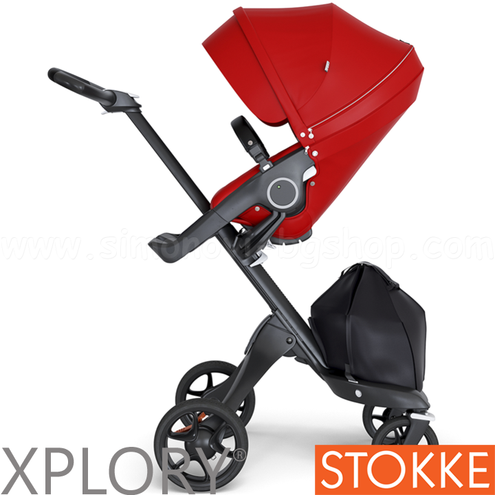 Stokke Xplory® V6 Бебешка количка Black Red Stokke Xplory® V6 Бебешка количка Black Red