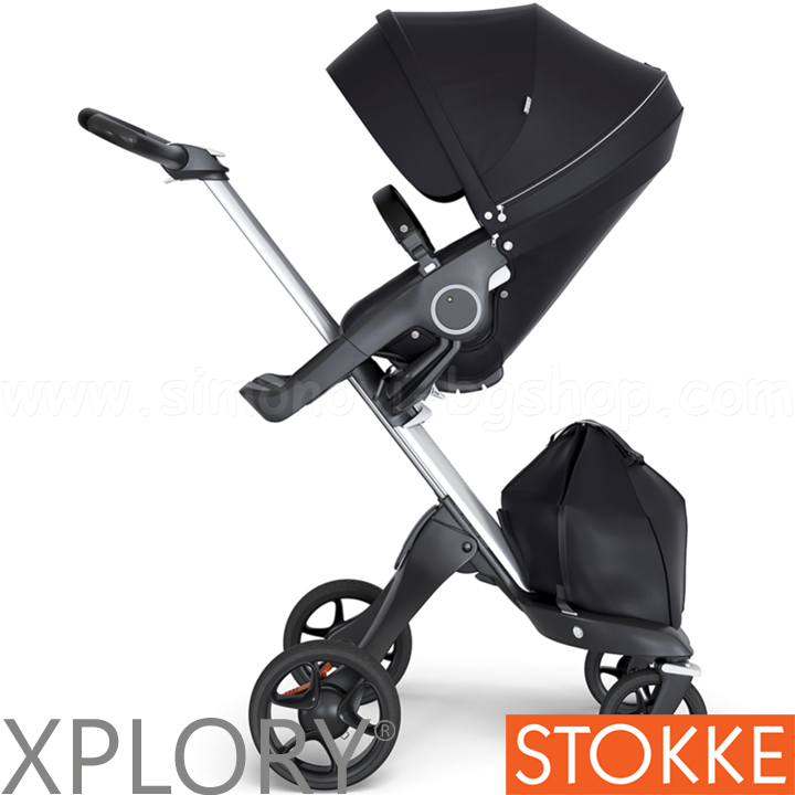 Stokke Xplory® V6 Бебешка количка Silver Black Stokke Xplory® V6 Бебешка количка Silver Black