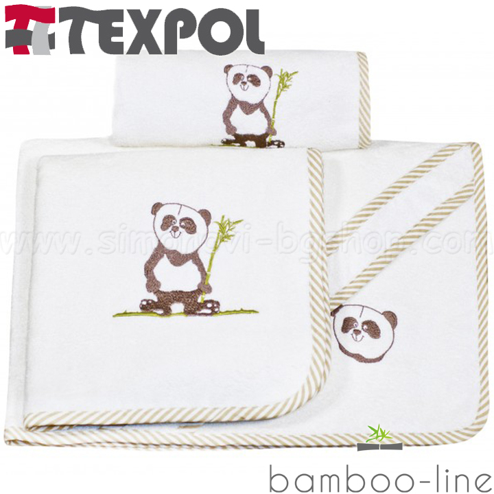 Texpol - bambus-line bambus baie "Panda" Ecru