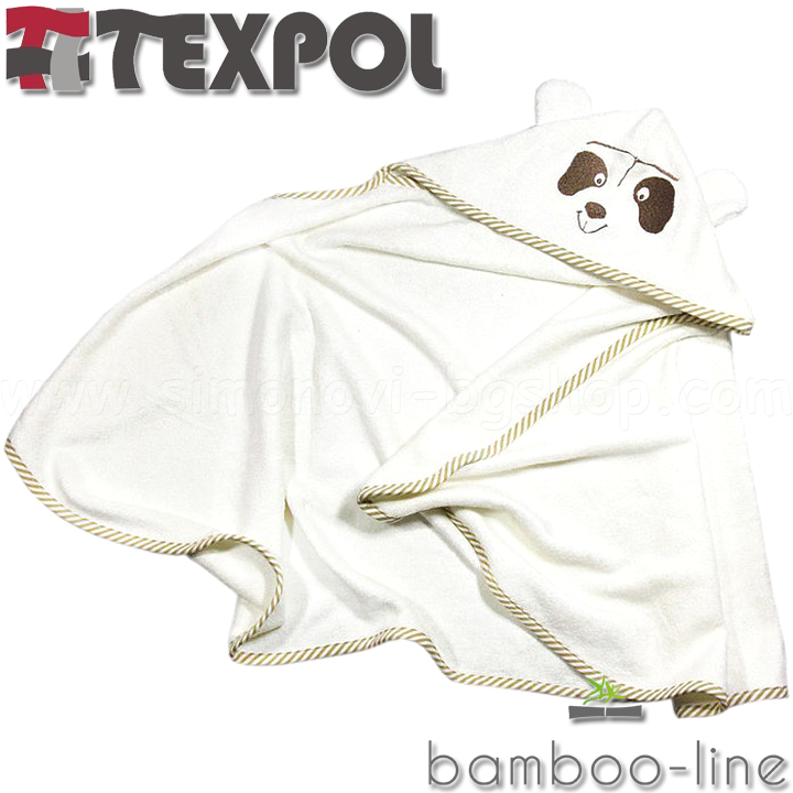 Texpol - Bamboo linie Prosop de bambus cu urechi Panda 20530
