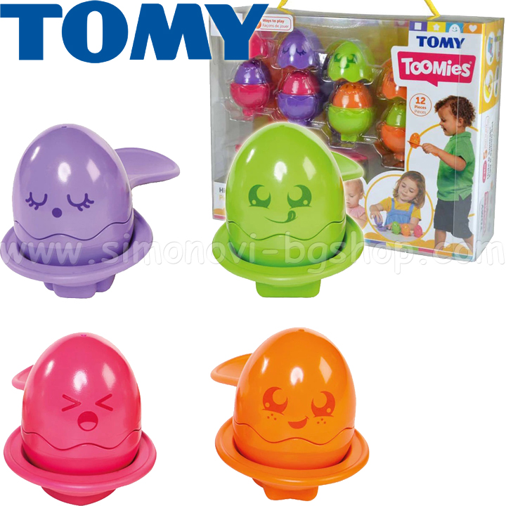 Tomy Toomies Children's Game "Hide and Seek" Egg Set with Spoons E73082