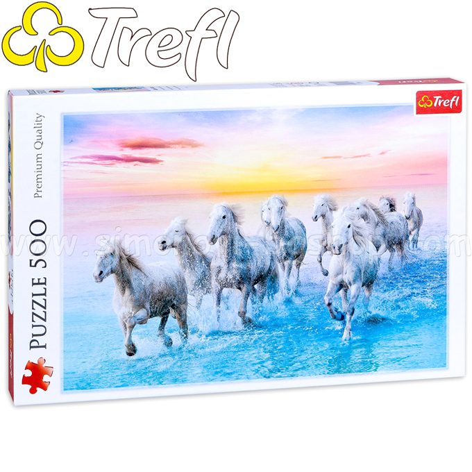 Trefl Premium Quality Puzzle 500h. "Galloping White Horses" 37289