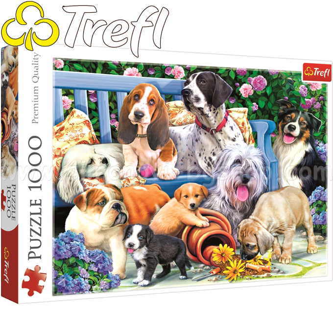 Trefl Premium Quality Puzzle 1000h. "Puppies in the Garden", Daniela Pirola 1055