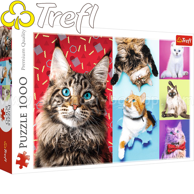Trefl Premium Quality Puzzle 1000h. "Happy Cats" 10591