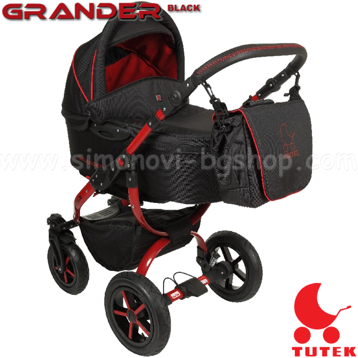 Tutek Pram 2 în 1 Grander negru GB5