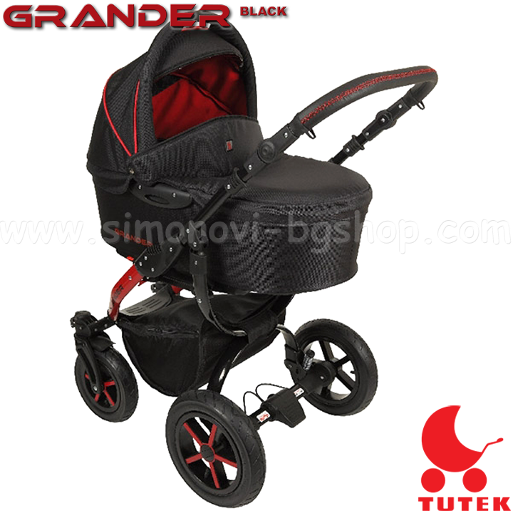 Tutek Pram 2 în 1 Grander negru Red/Black GB6