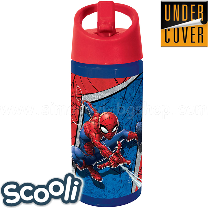 *UnderCover Scooli Spiderman Бутилка за вода аеро 28071 *UnderCover Scooli Spiderman Бутилка за вода аеро 28071