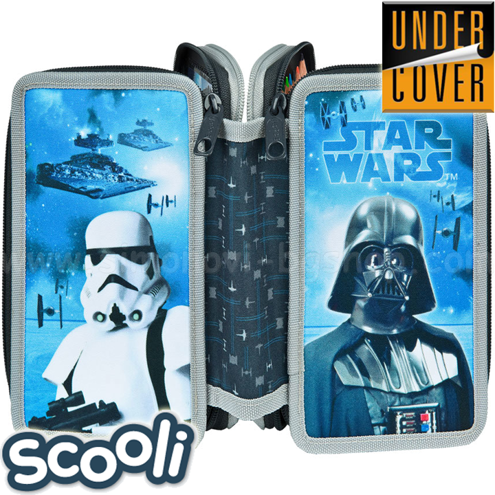 *UnderCover Scooli Star Wars Пълен несесер с 3 ципа 28131 *UnderCover Scooli Star Wars Пълен несесер с 3 ципа 28131