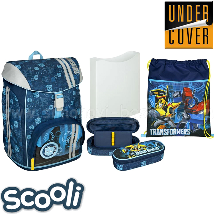 *UnderCover Scooli Transformers Ергономична ученическа раница FlexMax с аксесоар *UnderCover Scooli Transformers Ергономична ученическа раница FlexMax с аксесоар