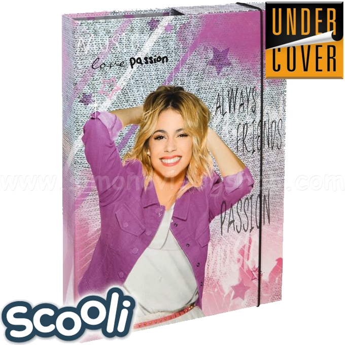 UnderCover Scooli Disney Violeta Mapă cu elastic - cutie 25551