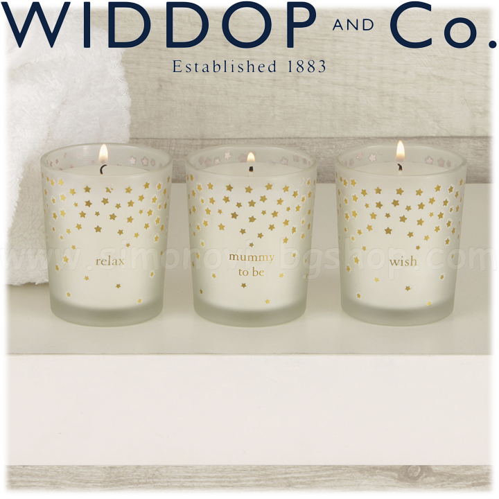 Widdop and Co. Bambino Little Star Set of 3 candles Mummy to Be CG1411