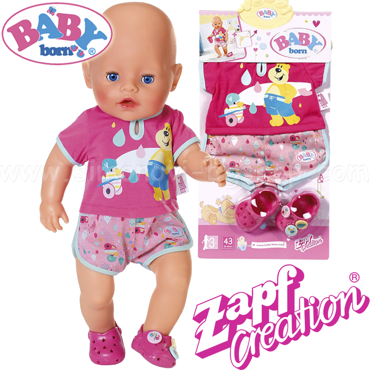 *Baby Born® Пижама с пантофки за кукла 827437 Zapf Creation *Baby Born® Пижама с пантофки за кукла 827437 Zapf Creation