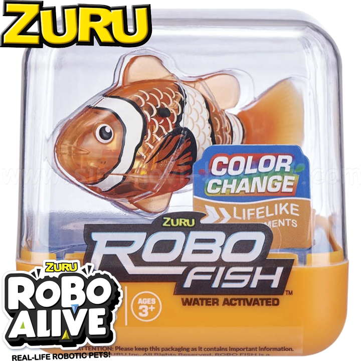 *Zuru Robo Fish Color Change   Orange