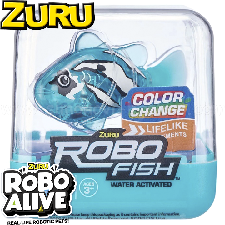 *Zuru Robo Fish Color Change   Light Blue