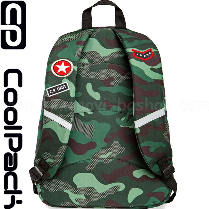 A26110 cool pack cross camo green badges
