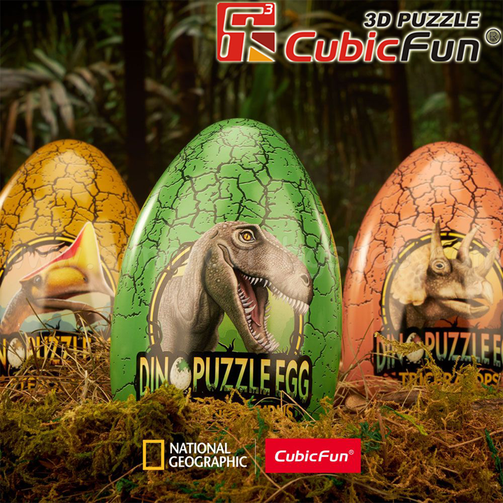 * 3D Cubic Fun Puzzles National Geographic     Tyrannosaurus 63. DS1041h