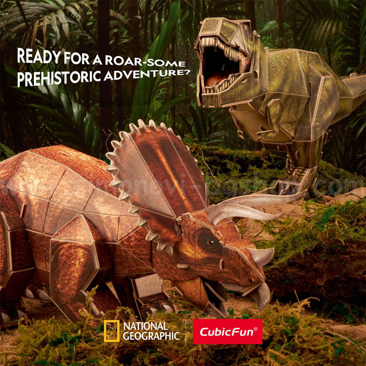 * 3D Cubic Fun Puzzles National Geographic   Tyrannosaurus Rex 52. DS1051h