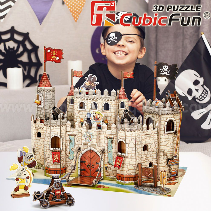 * 3D Cubic Fun Puzzles   Pirate Knight Castle 183. P833h