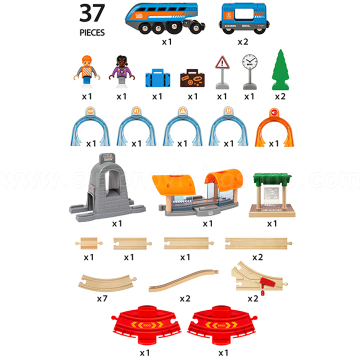 Brio     Action tunel Travel set 33972
