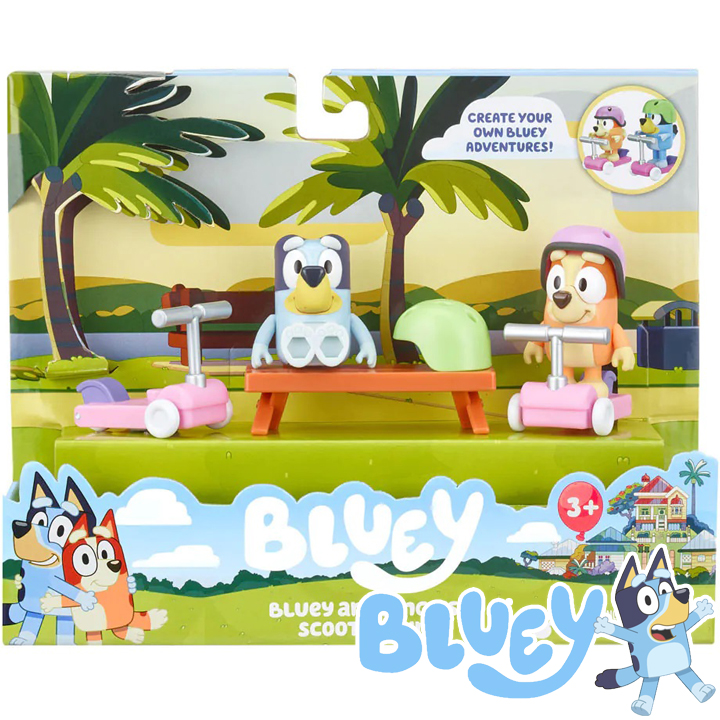 *BLUEY Scooter fun with 2 figures 