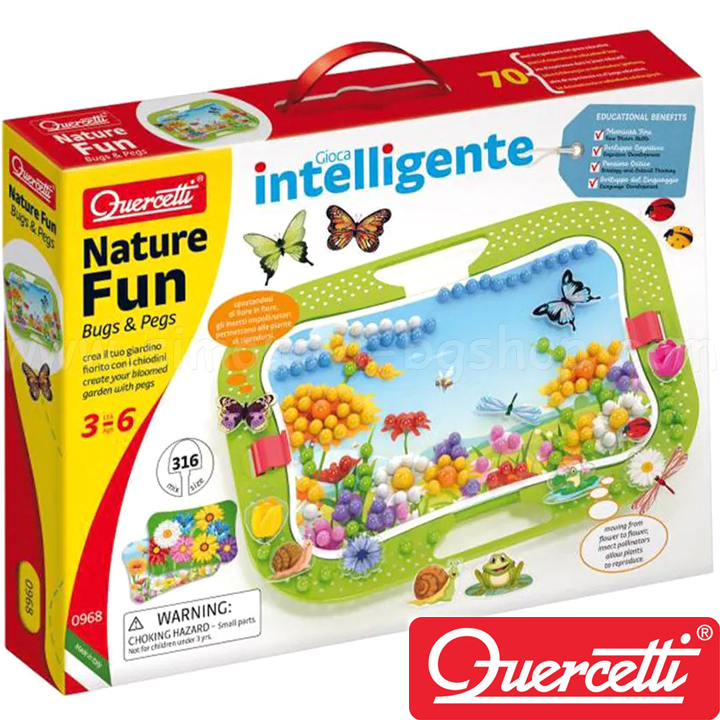 *Quercetti  316  Nature Fun Bugs & Pegs 0968