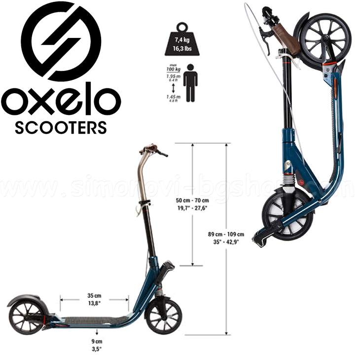 *2021 Oxelo  TOWN 9 EF V2 Dark Blue 8494833