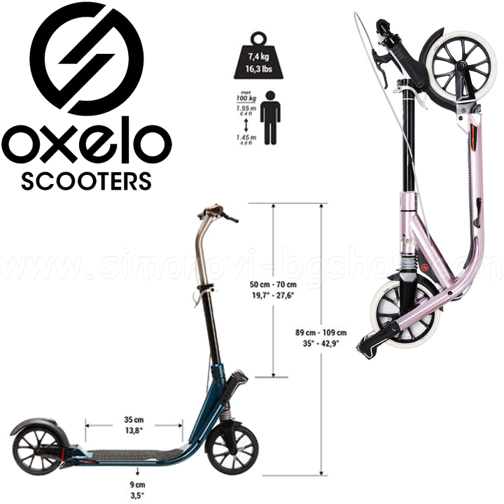*2021 Oxelo  TOWN 9 EF V2 Pink Metalic 8494835