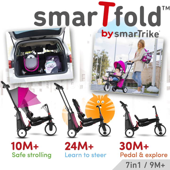 * Smart Trike   smarTfold STR5 7  1 Pink Butterfly 5053000