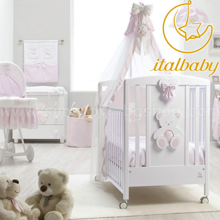Italbaby    Peluche Pink/White 070.0820-0071