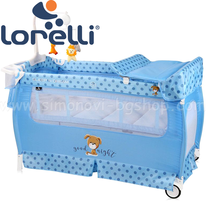 Lorelli   SLEEP'N'DREAM 2  Rocker Blue dog