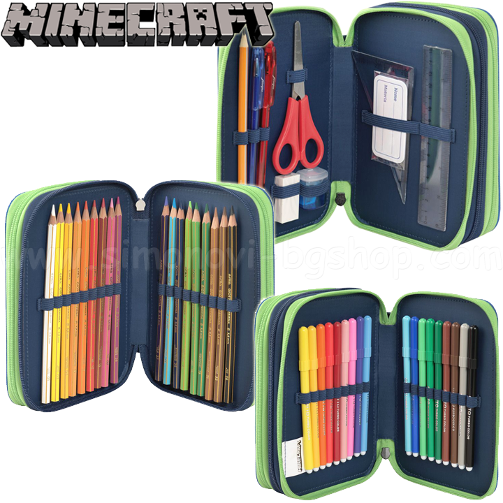 * 2023 Minecraft    3  Creeper Anatomy Neon 70567