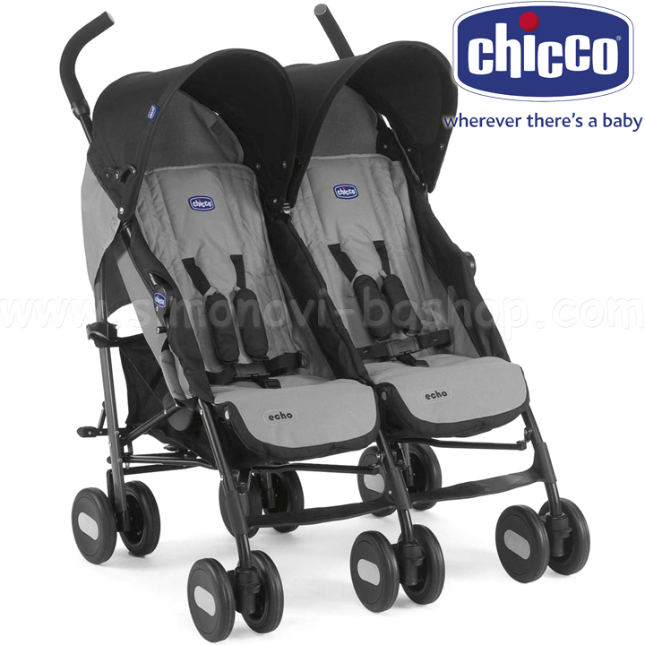 * Chicco carriages for twins ECHO TWIN Coal