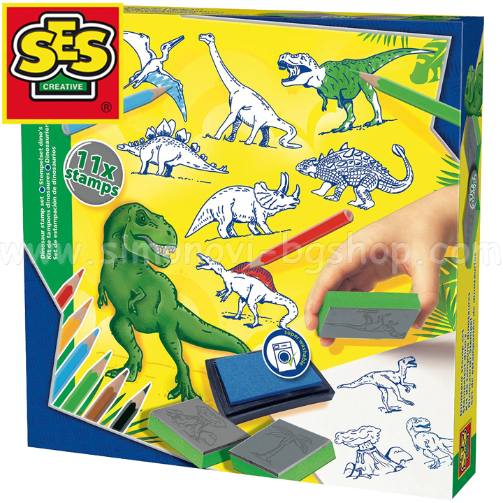 SES Creative Drawing with stamps Dinosaurs 14919
