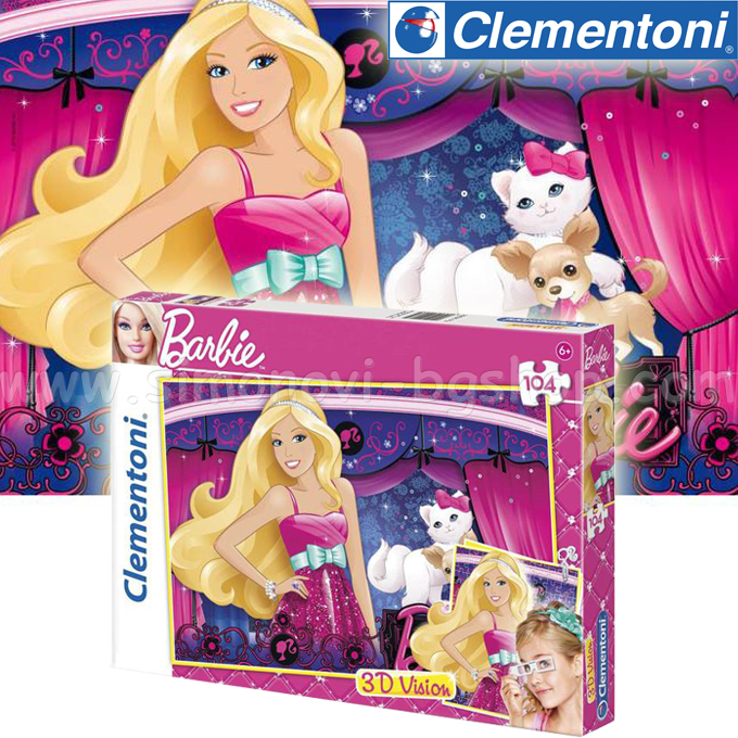 Clementoni - ����� 3D Barbie 104 ��. 20083