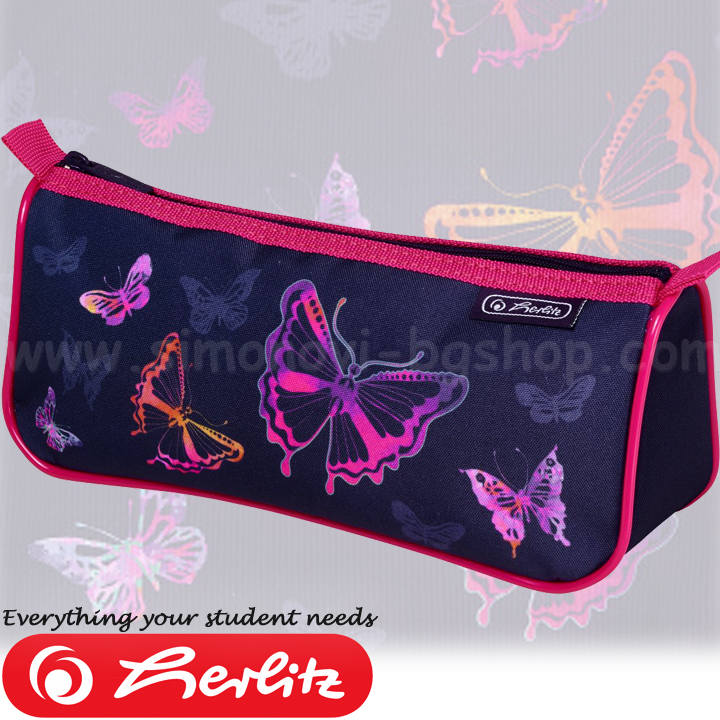Herlitz Sport Pencil Case with a ZipperRainbow Butterfly 50021222