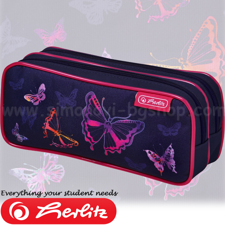 Herlitz Midi empty pouch with zipper 2 Rainbow Butterfly 50021284