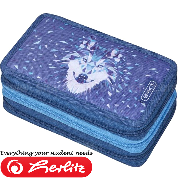 Herlitz Triple case - full Wild Animals Wolf 50026654