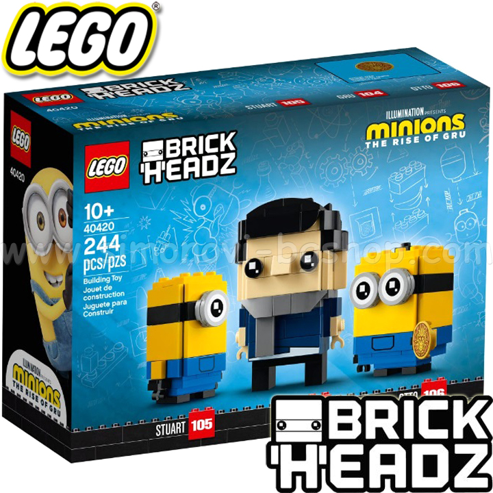 2021 Lego BrickHeadz Gru, Stewart and Otto 40420 2021 Lego BrickHeadz Gru, Stewart and Otto 40420