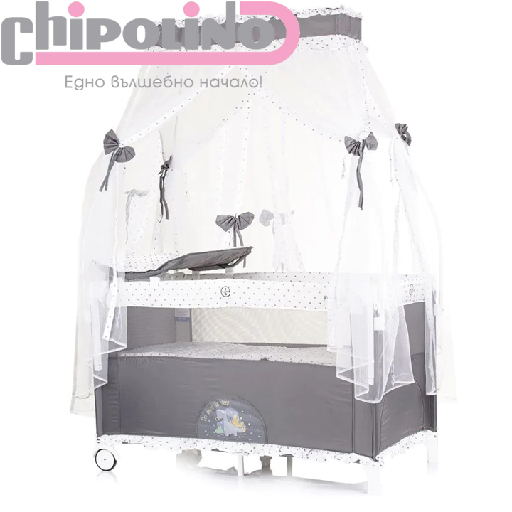 2024 Chipolino Portable playpen Palace/Palace Grey KOSIPA231DG