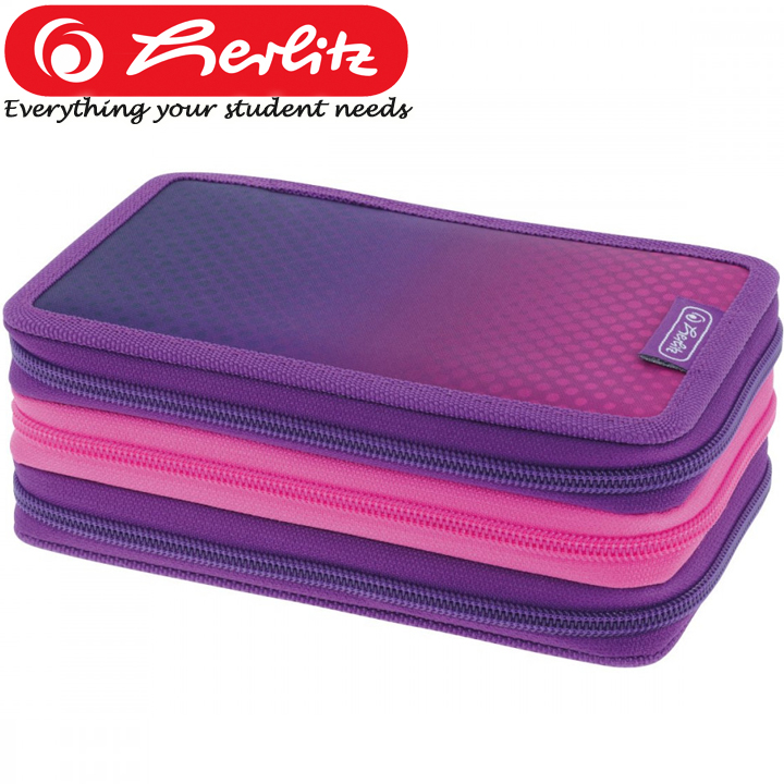 * 2025 Herlitz Triple travel bag with 31 accessories Pink/Purple 50046331