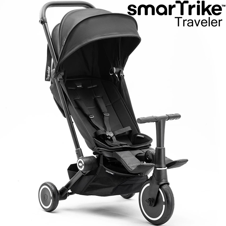 * 2025 Smart Trike Сгъваема триколка 4в1 Traveler Black 5900800 * 2025 Smart Trike Сгъваема триколка 4в1 Traveler Black 5900800