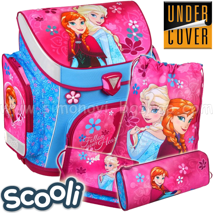 UnderCover Scooli Frozen Ergonomic school backpack with accessories 25500